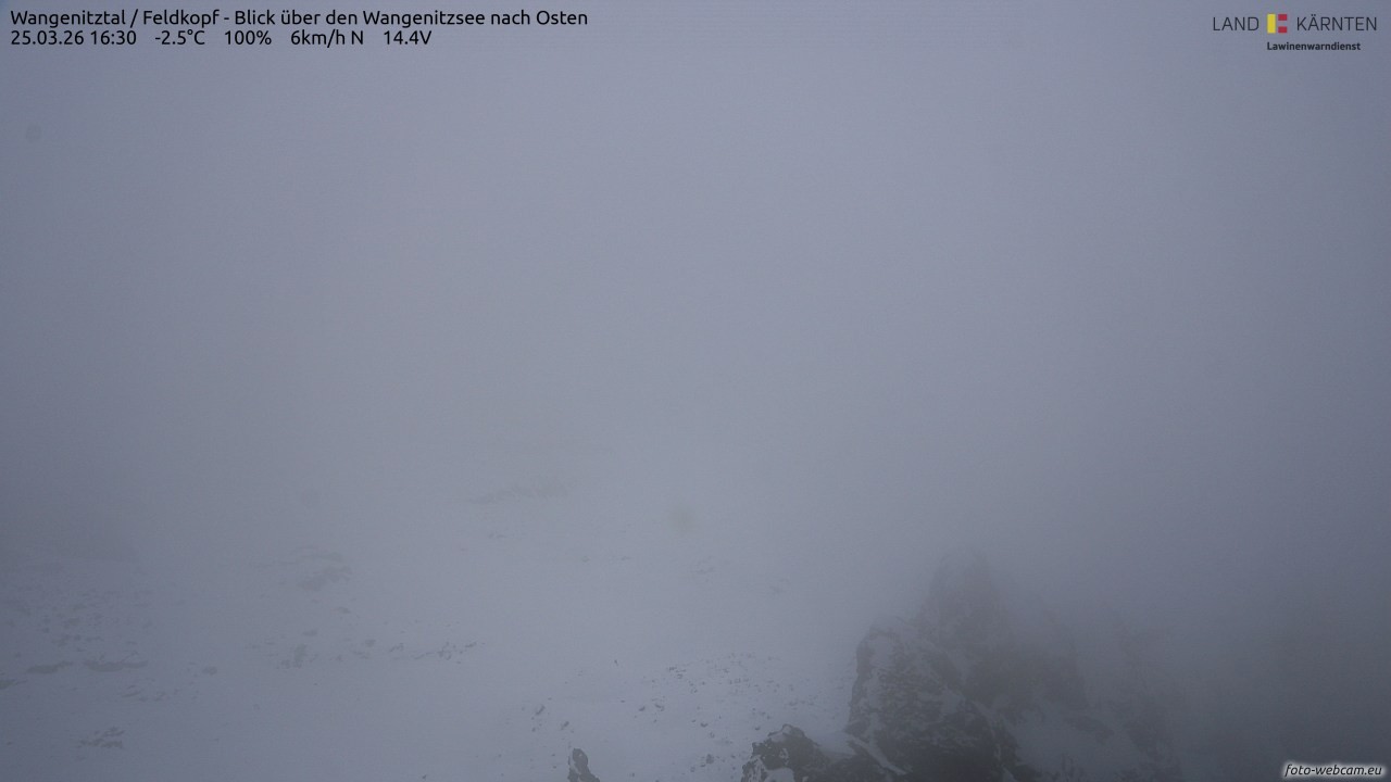 Archiv Foto Webcam Feldkopf - Blick über den Wangenitzsee nach Osten