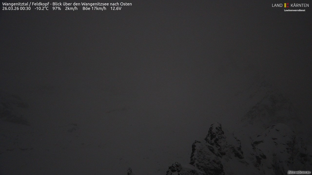 Archiv Foto Webcam Feldkopf - Blick über den Wangenitzsee nach Osten