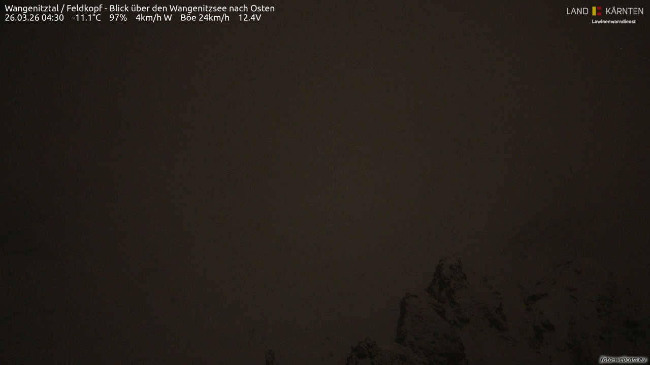 Archiv Foto Webcam Feldkopf - Blick über den Wangenitzsee nach Osten