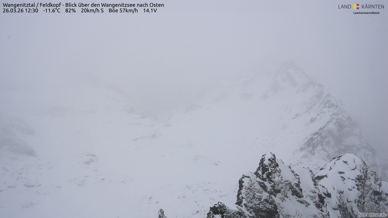 Archiv Foto Webcam Feldkopf - Blick über den Wangenitzsee nach Osten