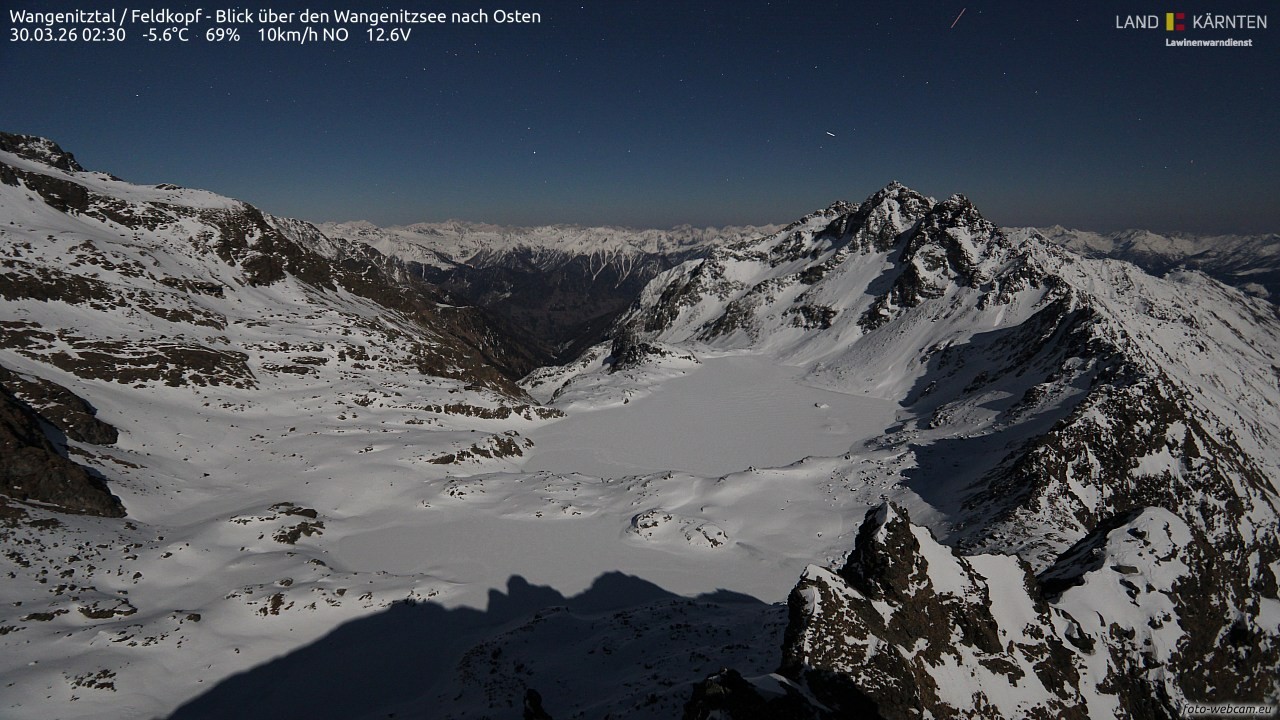 Archiv Foto Webcam Feldkopf - Blick über den Wangenitzsee nach Osten