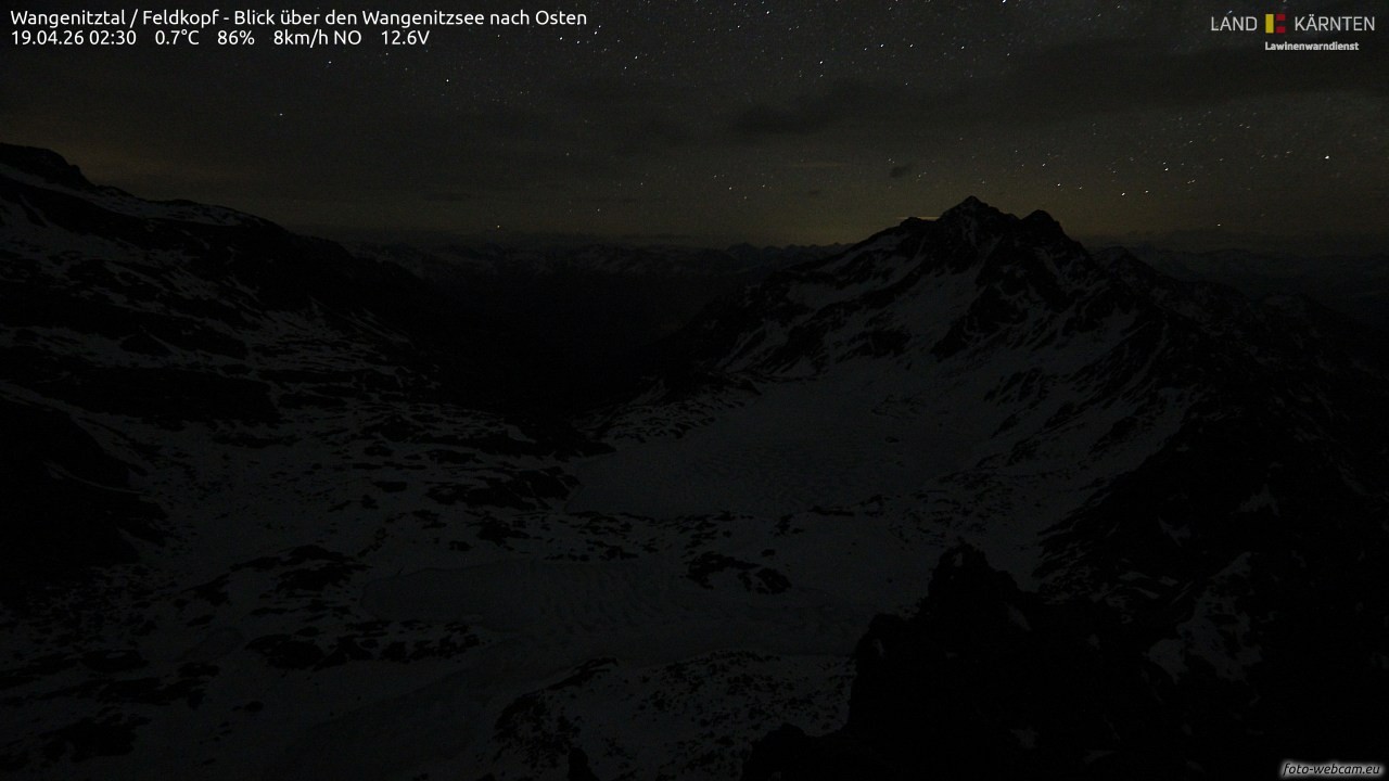 Archiv Foto Webcam Feldkopf - Blick über den Wangenitzsee nach Osten