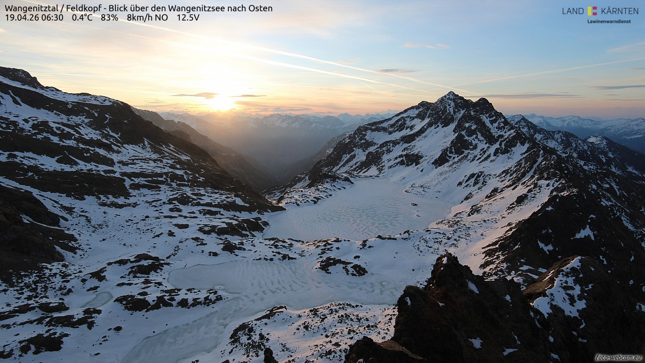 Archiv Foto Webcam Feldkopf - Blick über den Wangenitzsee nach Osten