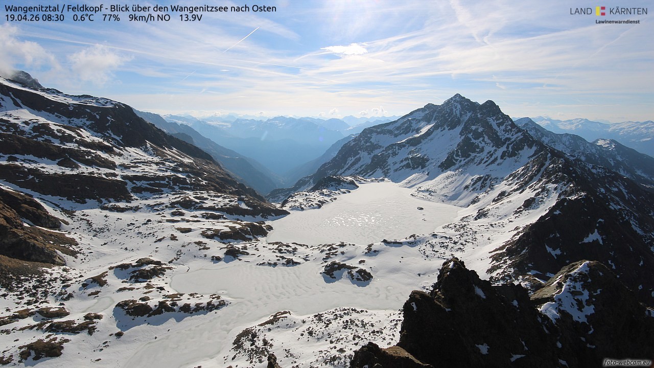 Archived image Webcam Feldkopf Wangenitztal - View to the East
