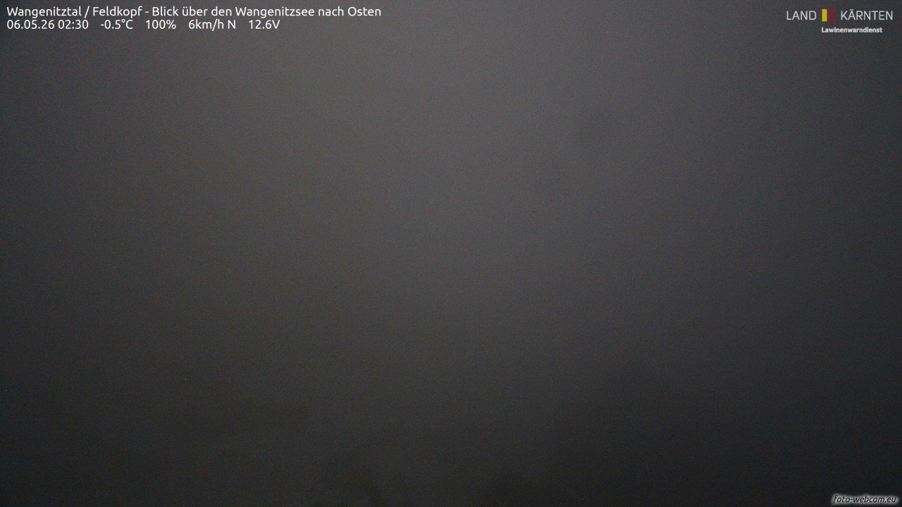 Archiv Foto Webcam Feldkopf - Blick über den Wangenitzsee nach Osten