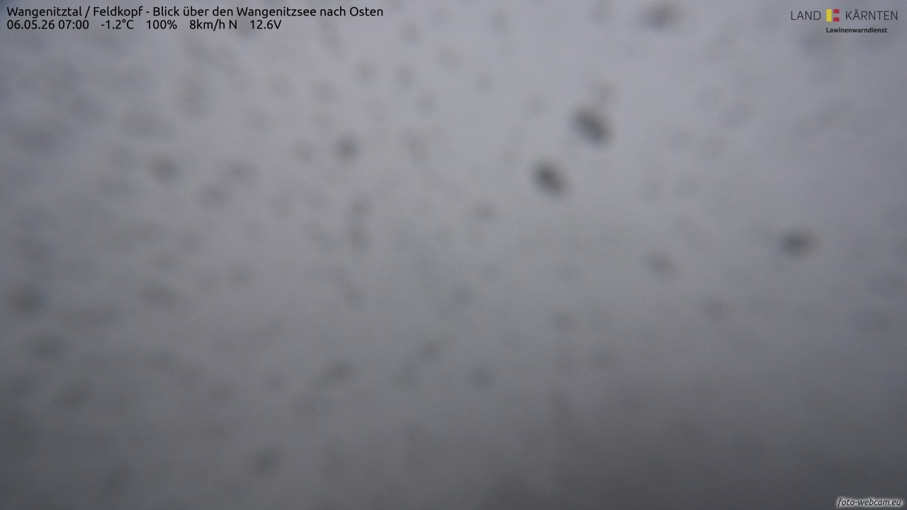 Archiv Foto Webcam Feldkopf - Blick über den Wangenitzsee nach Osten