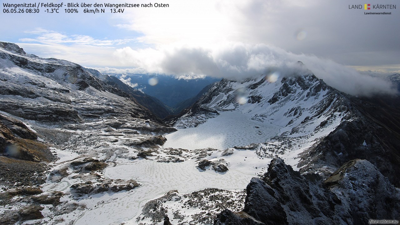 Archiv Foto Webcam Feldkopf - Blick über den Wangenitzsee nach Osten
