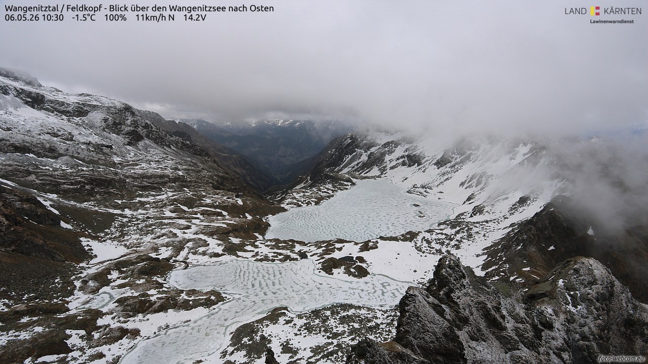 Archiv Foto Webcam Feldkopf - Blick über den Wangenitzsee nach Osten