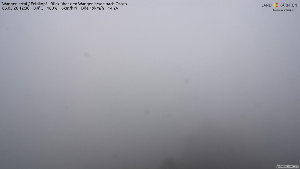 Archiv Foto Webcam Feldkopf - Blick über den Wangenitzsee nach Osten
