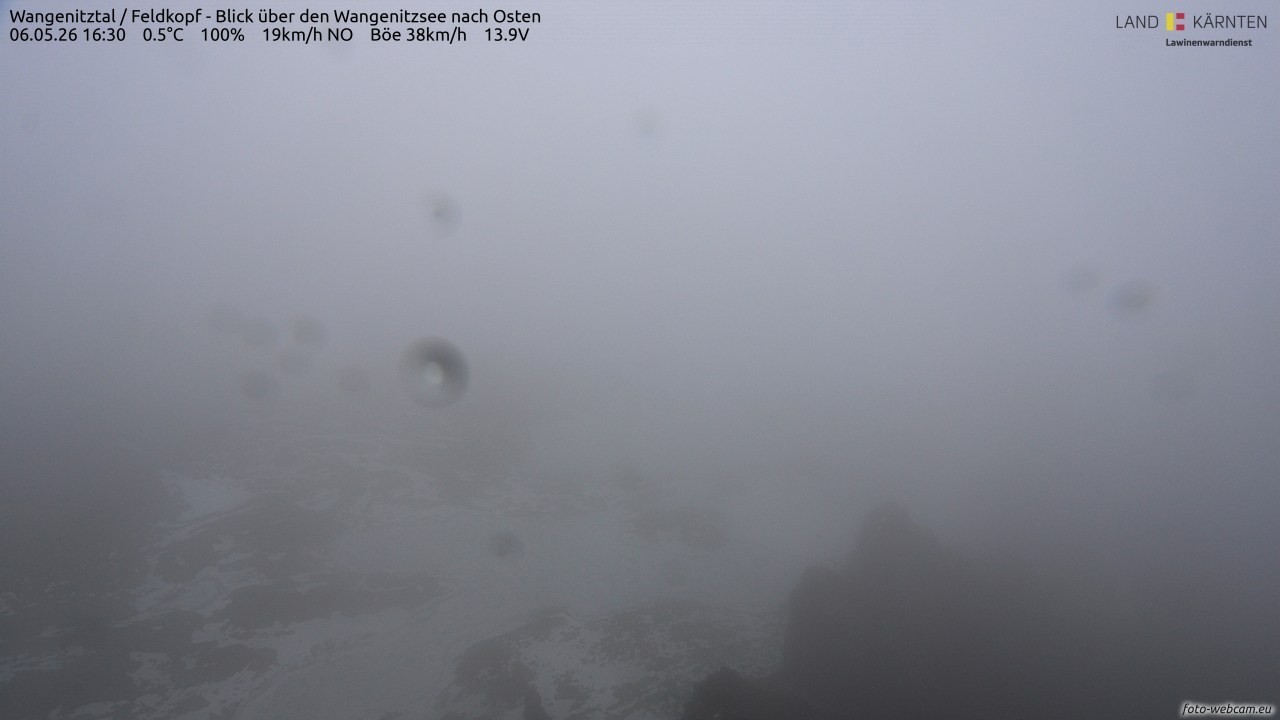 Archiv Foto Webcam Feldkopf - Blick über den Wangenitzsee nach Osten