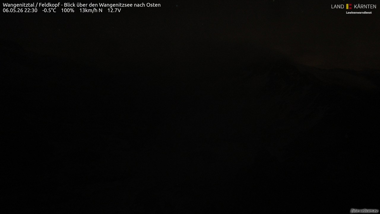 Archiv Foto Webcam Feldkopf - Blick über den Wangenitzsee nach Osten