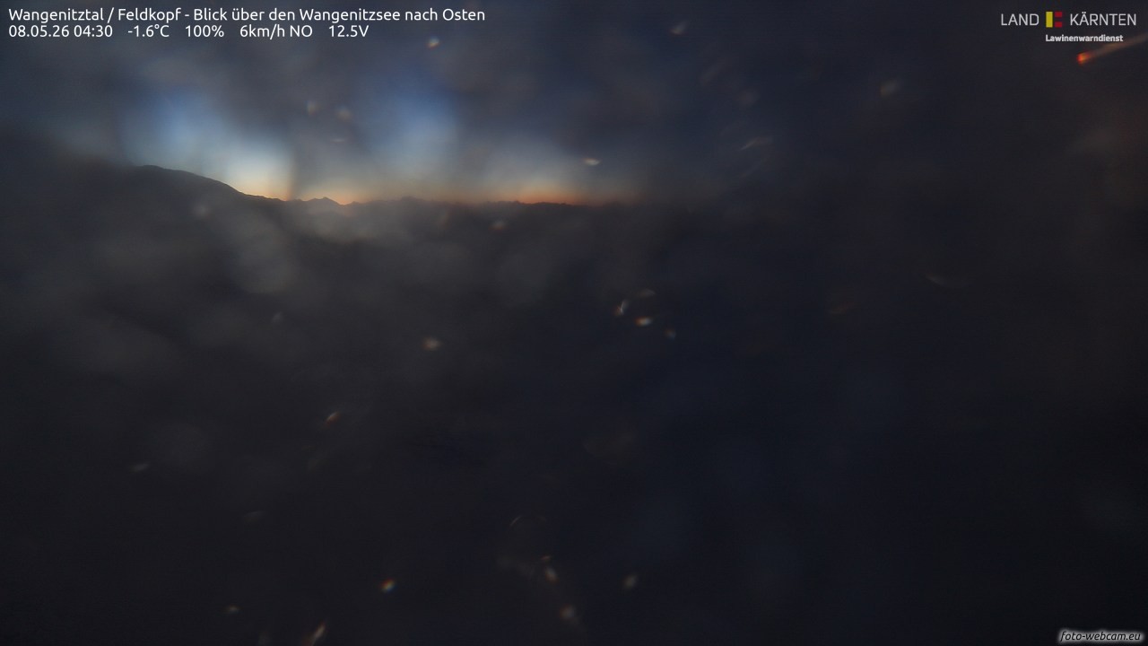 Archiv Foto Webcam Feldkopf - Blick über den Wangenitzsee nach Osten
