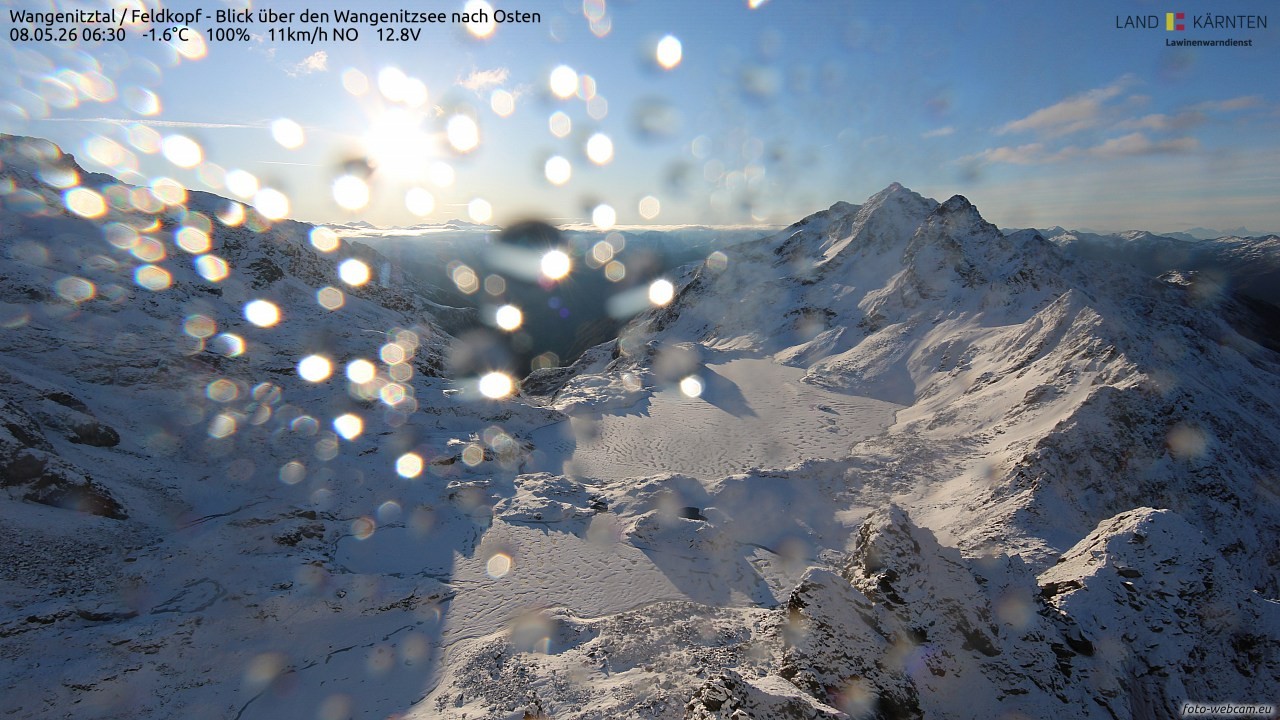 Archiv Foto Webcam Feldkopf - Blick über den Wangenitzsee nach Osten