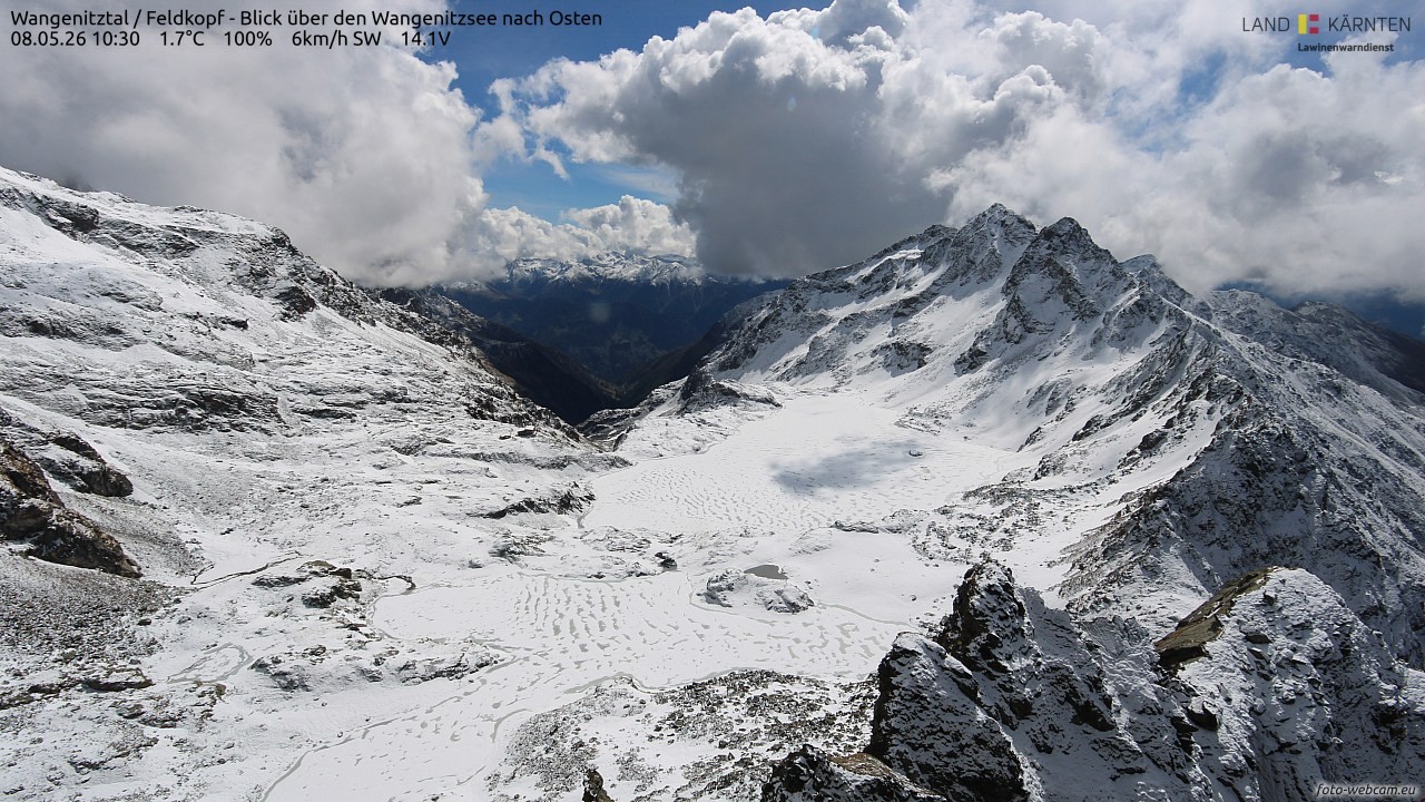 Archiv Foto Webcam Feldkopf - Blick über den Wangenitzsee nach Osten