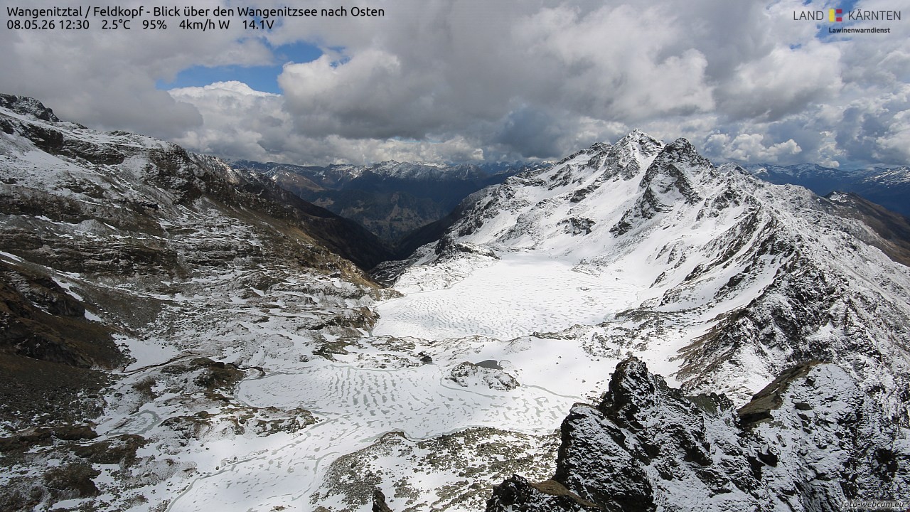 Archiv Foto Webcam Feldkopf - Blick über den Wangenitzsee nach Osten
