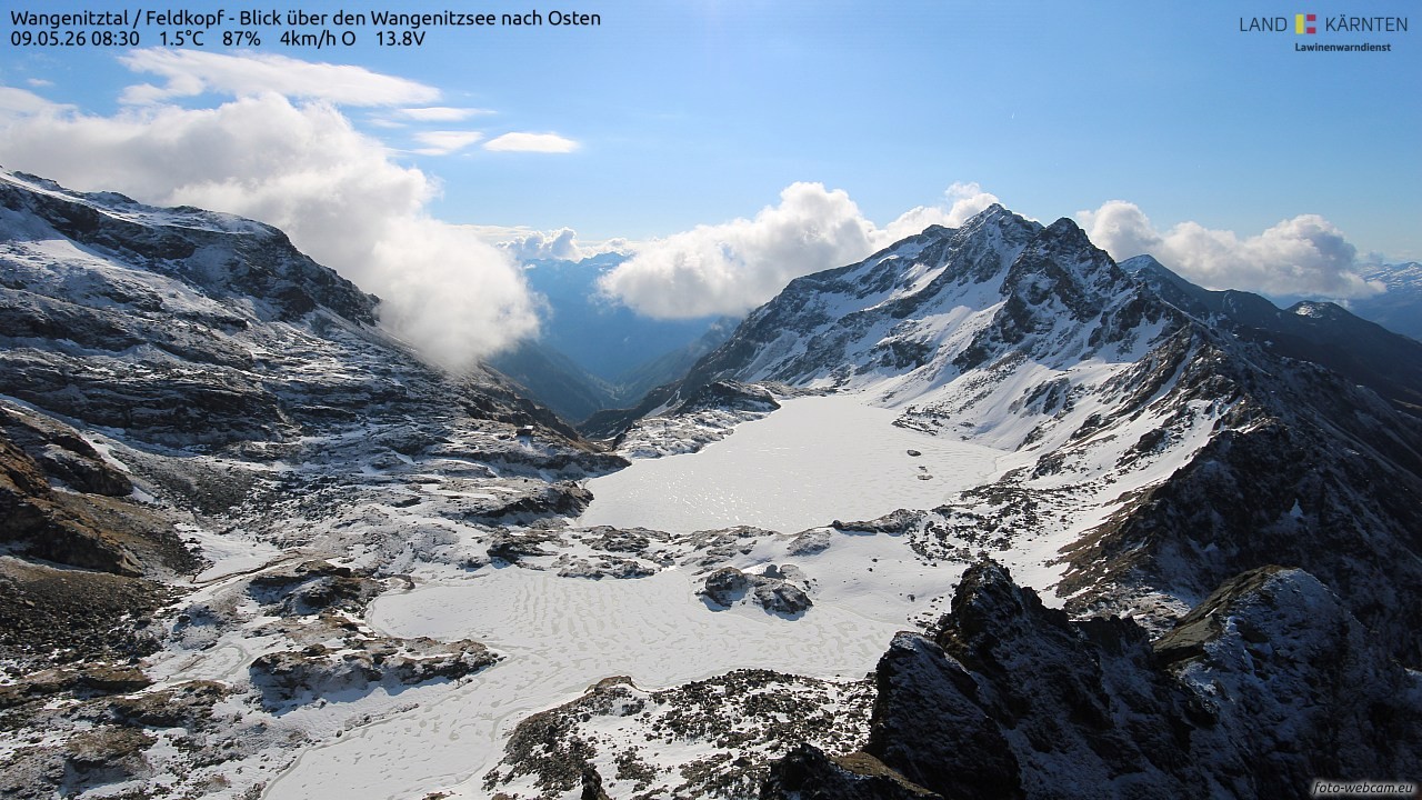 Archiv Foto Webcam Feldkopf - Blick über den Wangenitzsee nach Osten