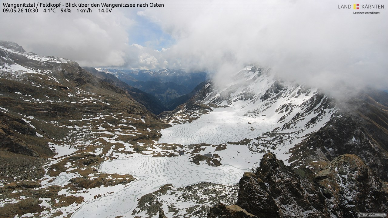 Archiv Foto Webcam Feldkopf - Blick über den Wangenitzsee nach Osten
