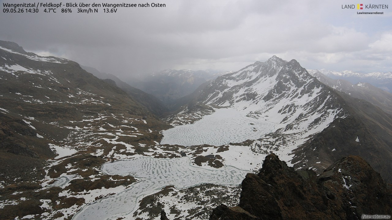 Archiv Foto Webcam Feldkopf - Blick über den Wangenitzsee nach Osten