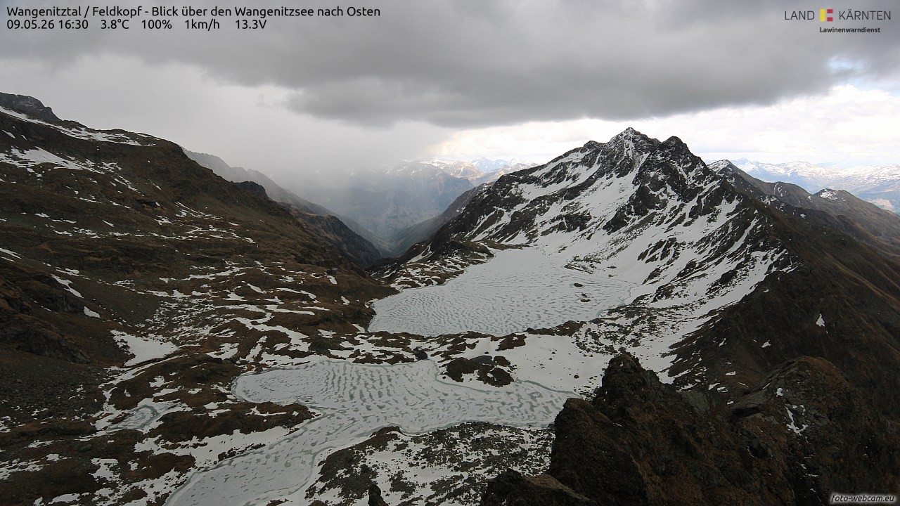 Archiv Foto Webcam Feldkopf - Blick über den Wangenitzsee nach Osten