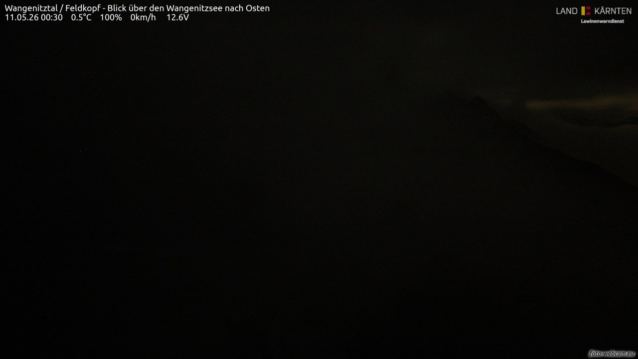 Archiv Foto Webcam Feldkopf - Blick über den Wangenitzsee nach Osten