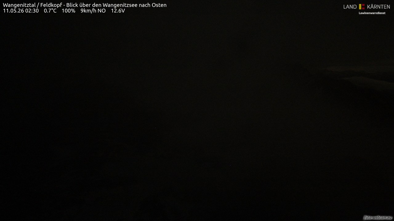Archiv Foto Webcam Feldkopf - Blick über den Wangenitzsee nach Osten