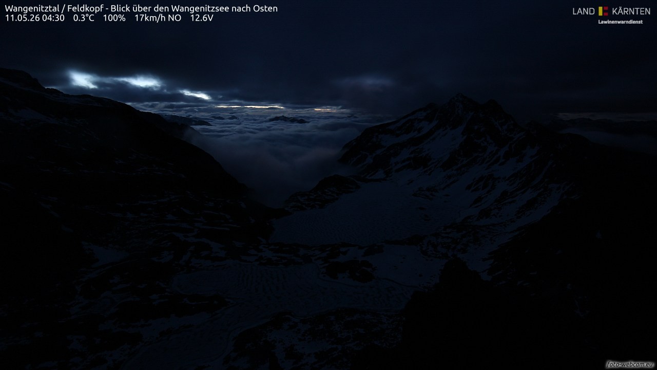 Archiv Foto Webcam Feldkopf - Blick über den Wangenitzsee nach Osten