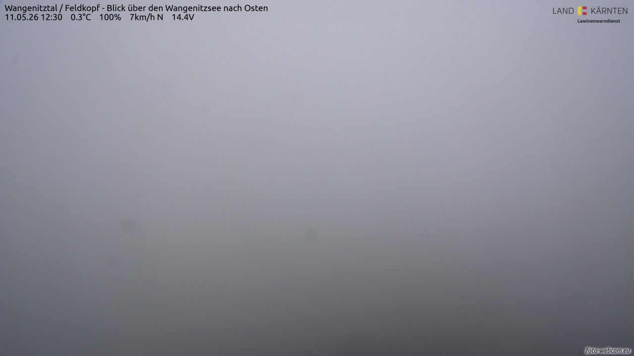 Archiv Foto Webcam Feldkopf - Blick über den Wangenitzsee nach Osten