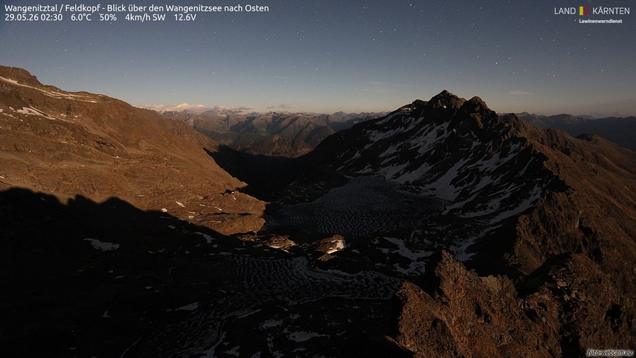 Archiv Foto Webcam Feldkopf - Blick über den Wangenitzsee nach Osten
