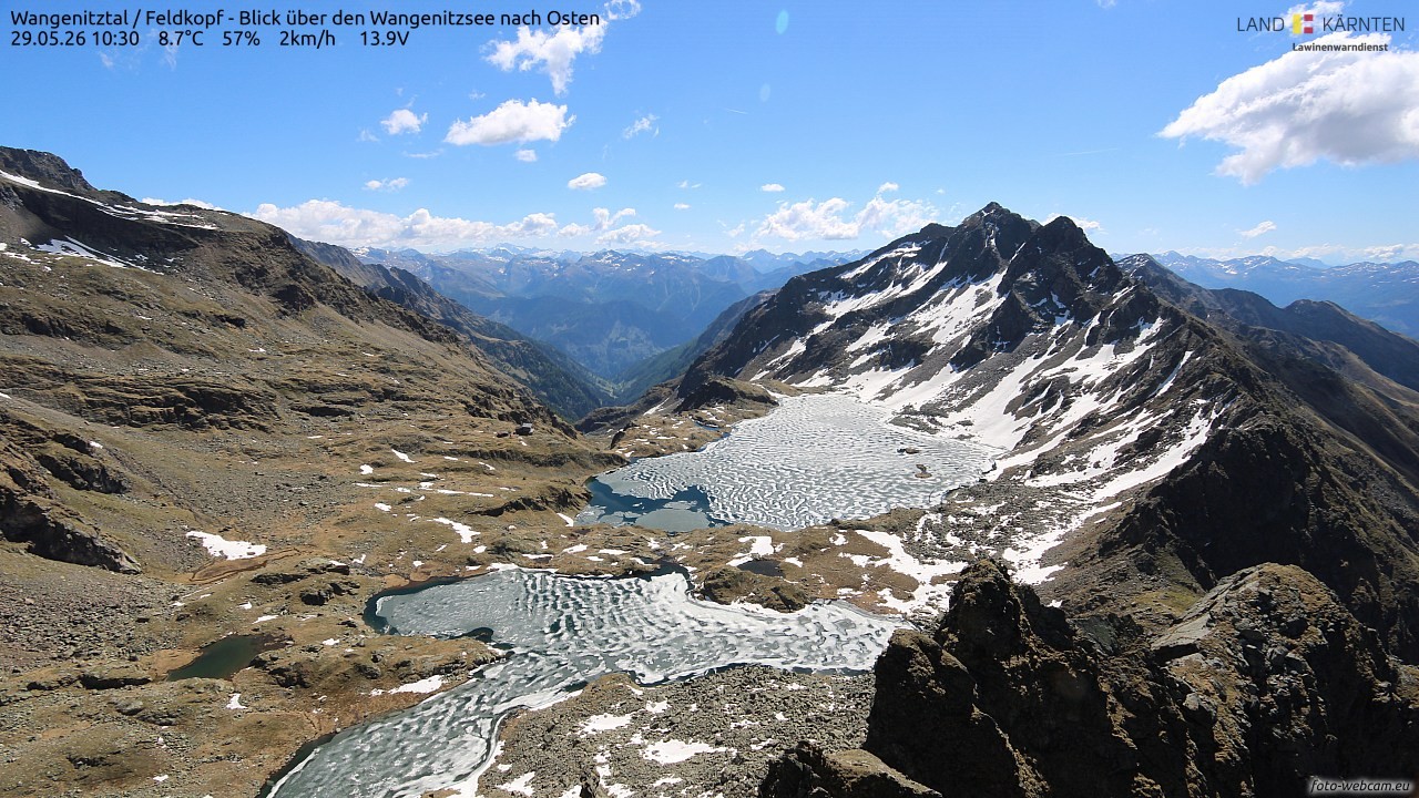Archiv Foto Webcam Feldkopf - Blick über den Wangenitzsee nach Osten