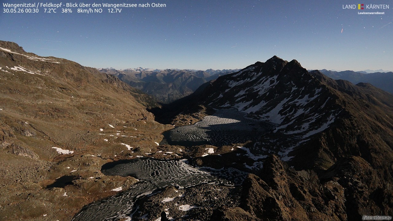 Archiv Foto Webcam Feldkopf - Blick über den Wangenitzsee nach Osten
