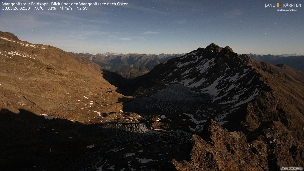 Archiv Foto Webcam Feldkopf - Blick über den Wangenitzsee nach Osten