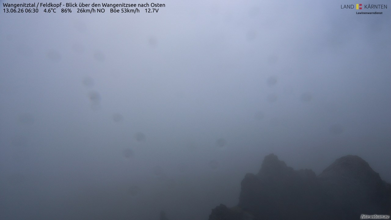 Archived image Webcam Feldkopf Wangenitztal - View to the East