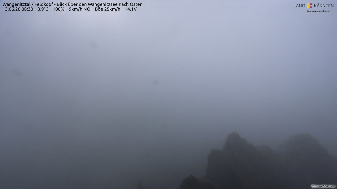 Archived image Webcam Feldkopf Wangenitztal - View to the East