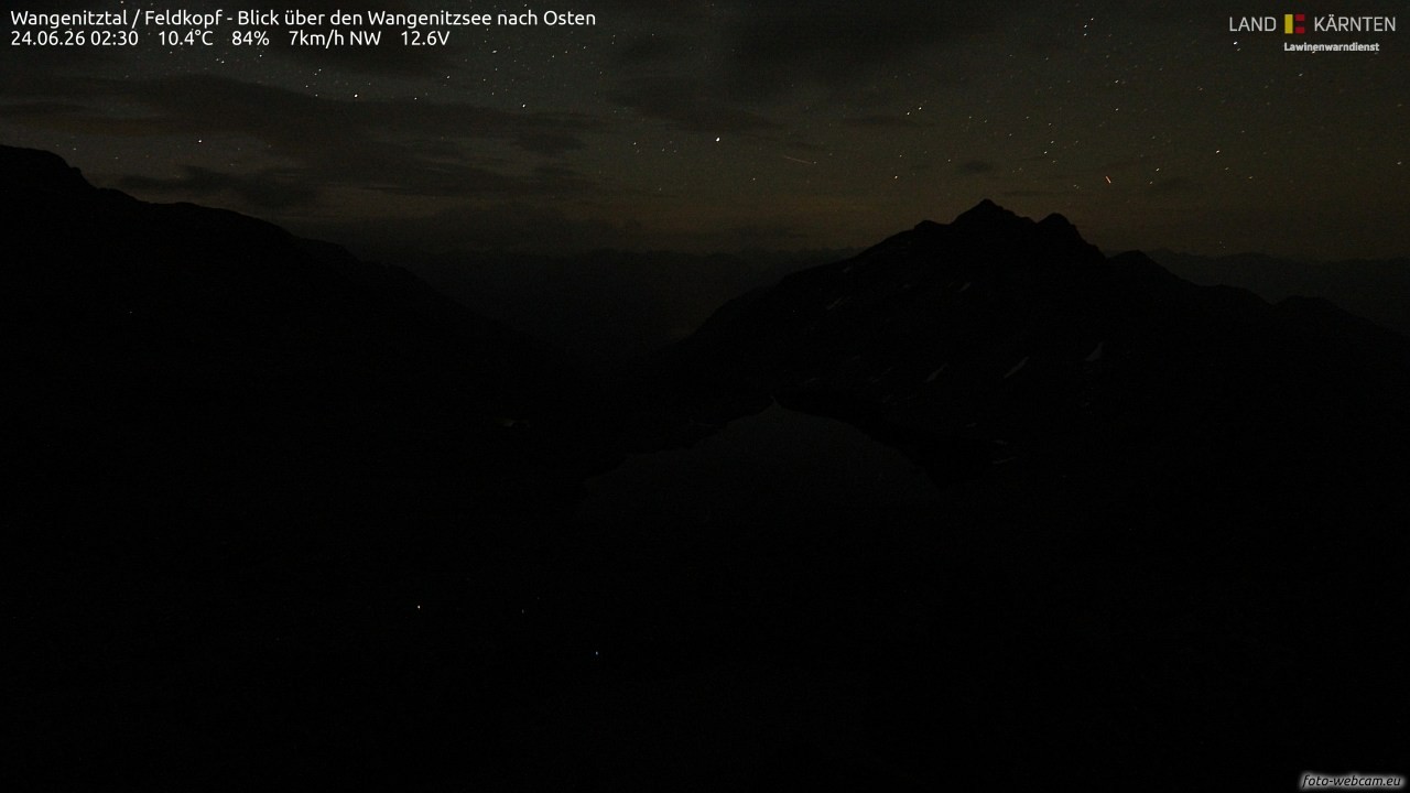 Archiv Foto Webcam Feldkopf - Blick über den Wangenitzsee nach Osten