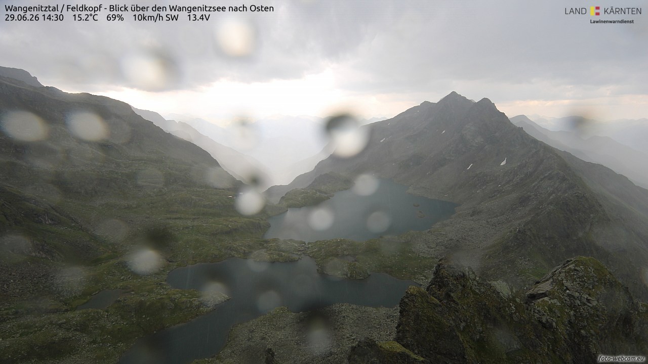 Archiv Foto Webcam Feldkopf - Blick über den Wangenitzsee nach Osten