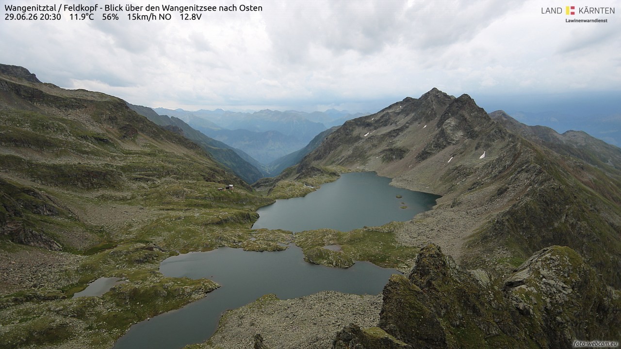 Archiv Foto Webcam Feldkopf - Blick über den Wangenitzsee nach Osten