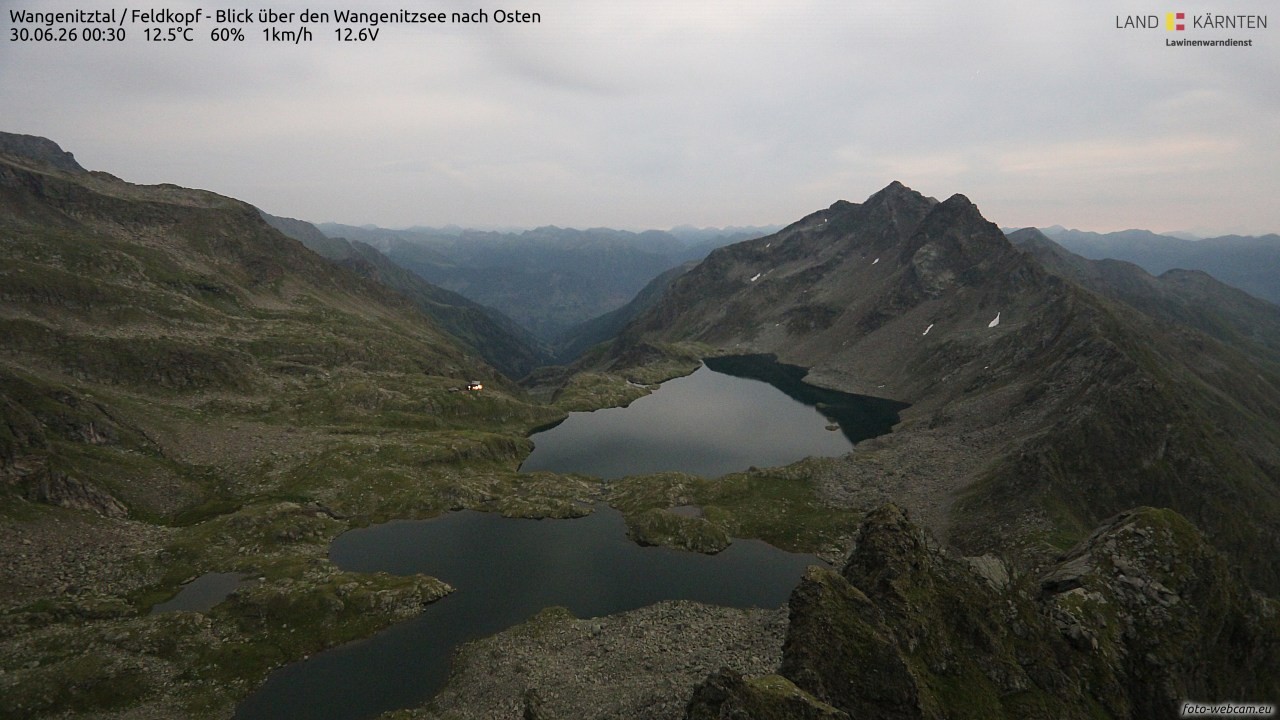Archiv Foto Webcam Feldkopf - Blick über den Wangenitzsee nach Osten