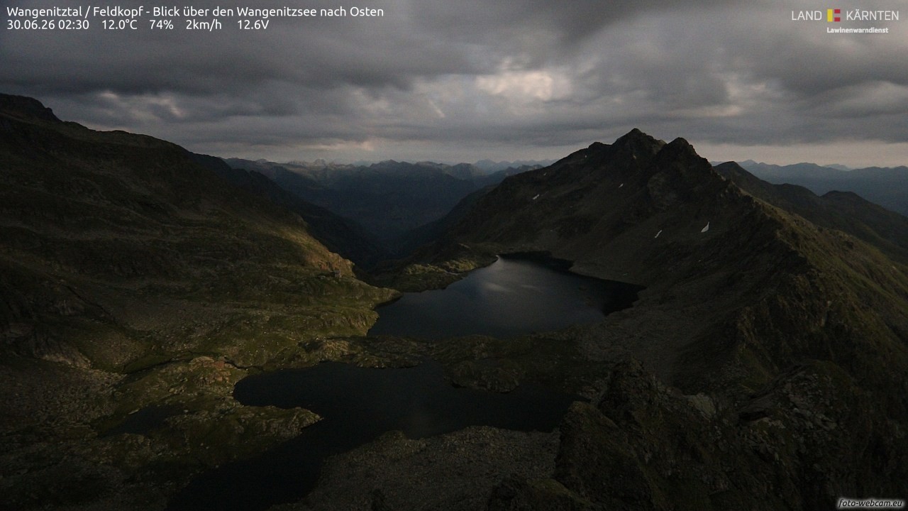 Archiv Foto Webcam Feldkopf - Blick über den Wangenitzsee nach Osten