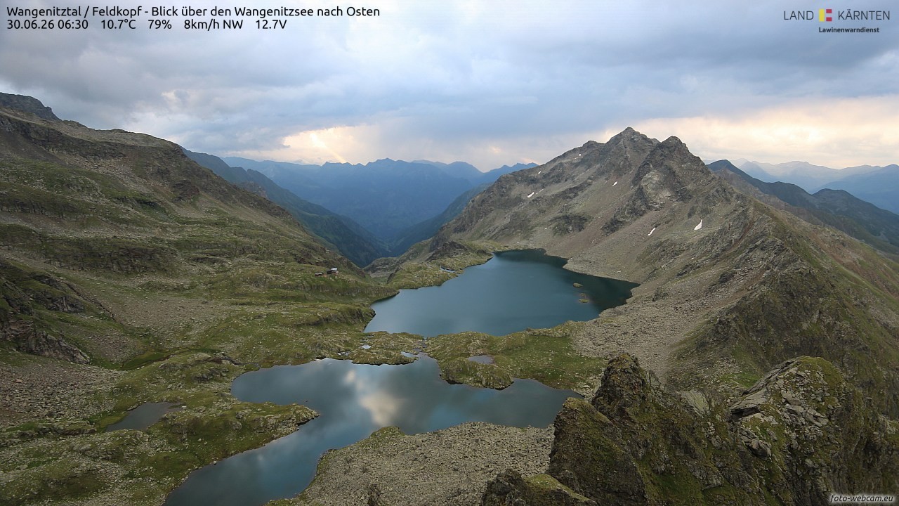 Archiv Foto Webcam Feldkopf - Blick über den Wangenitzsee nach Osten