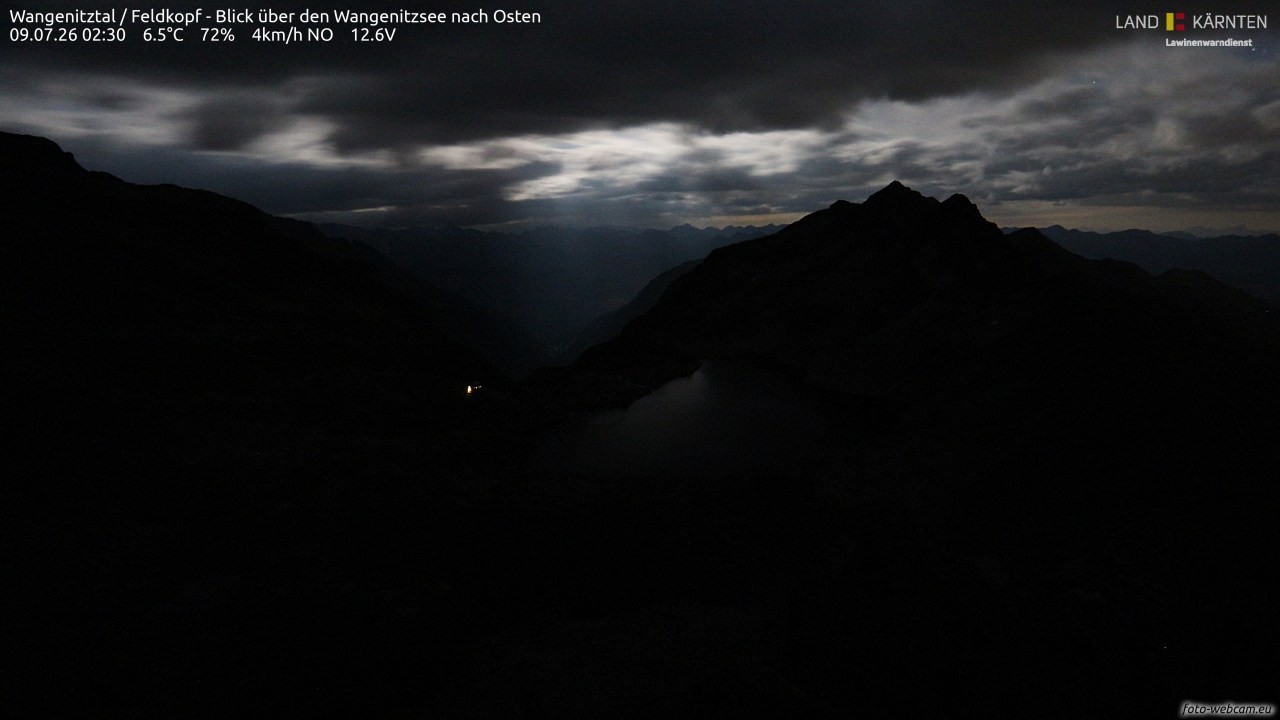 Archiv Foto Webcam Feldkopf - Blick über den Wangenitzsee nach Osten