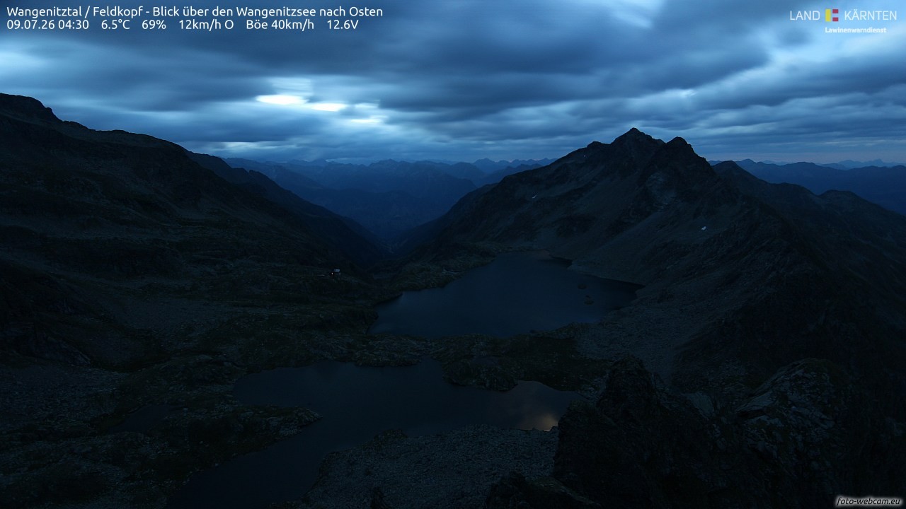 Archiv Foto Webcam Feldkopf - Blick über den Wangenitzsee nach Osten