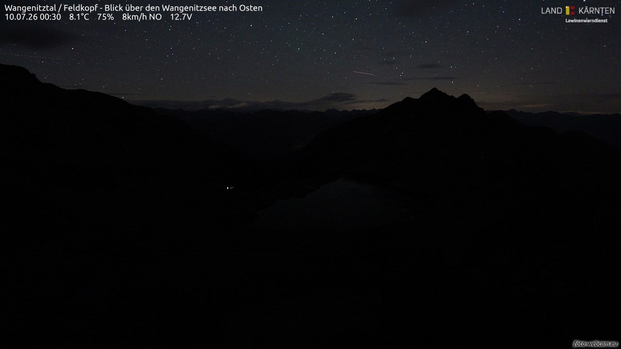 Archiv Foto Webcam Feldkopf - Blick über den Wangenitzsee nach Osten