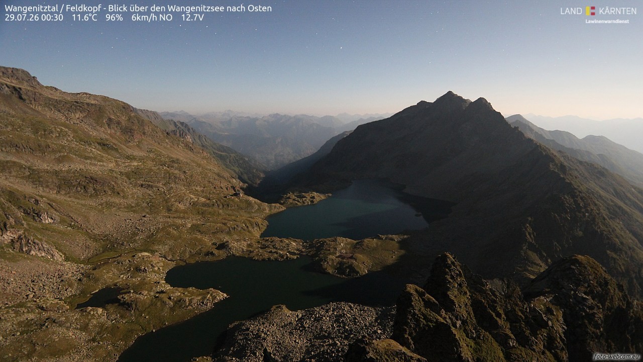 Archiv Foto Webcam Feldkopf - Blick über den Wangenitzsee nach Osten