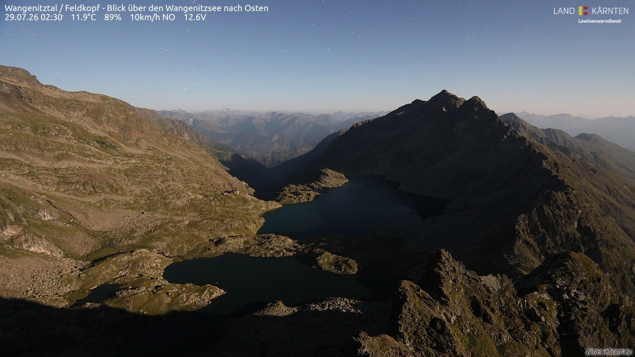 Archiv Foto Webcam Feldkopf - Blick über den Wangenitzsee nach Osten