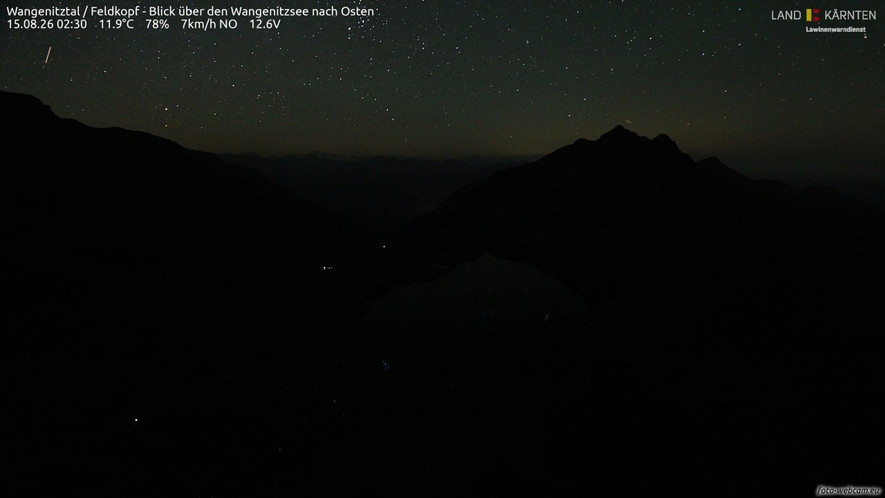 Archiv Foto Webcam Feldkopf - Blick über den Wangenitzsee nach Osten