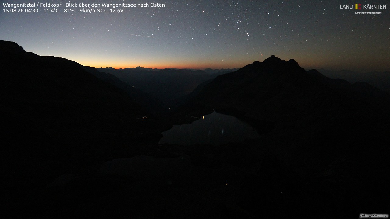 Archiv Foto Webcam Feldkopf - Blick über den Wangenitzsee nach Osten
