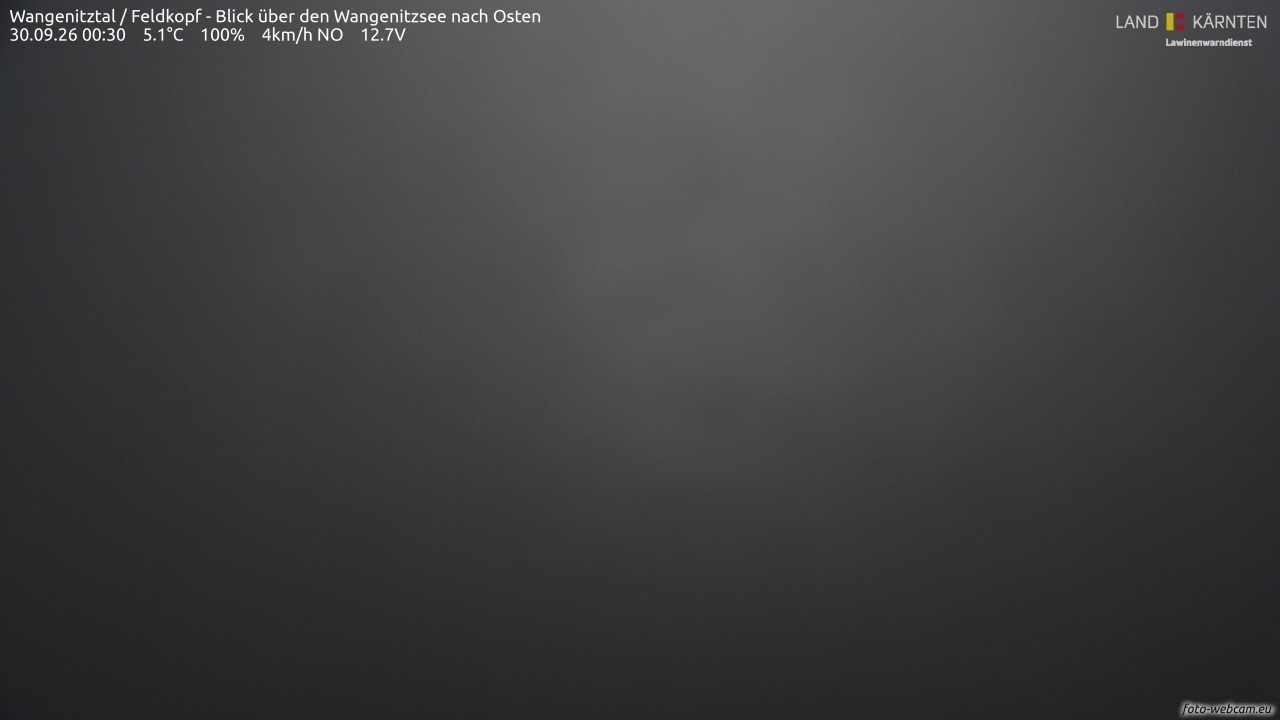 Archiv Foto Webcam Feldkopf - Blick über den Wangenitzsee nach Osten