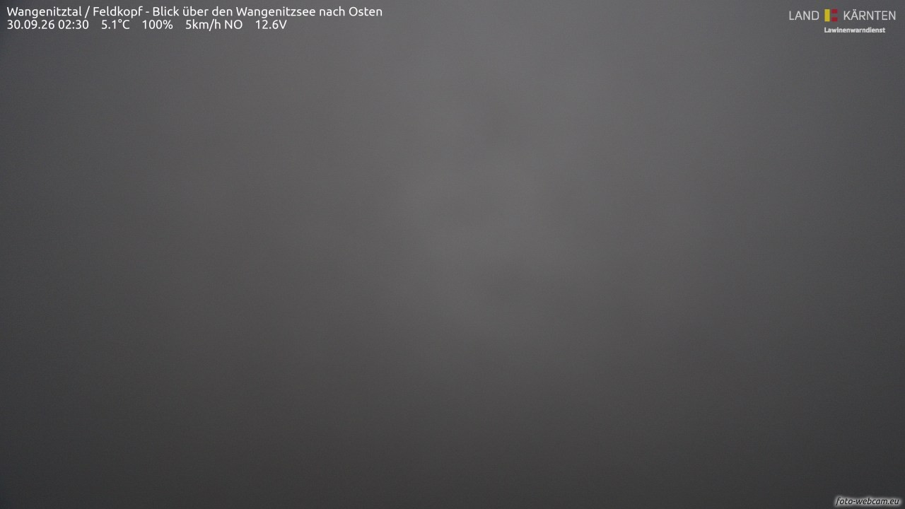 Archiv Foto Webcam Feldkopf - Blick über den Wangenitzsee nach Osten