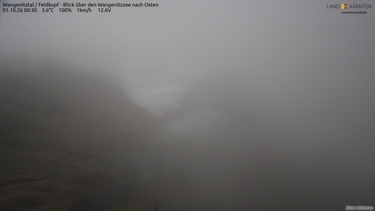 Archiv Foto Webcam Feldkopf - Blick über den Wangenitzsee nach Osten