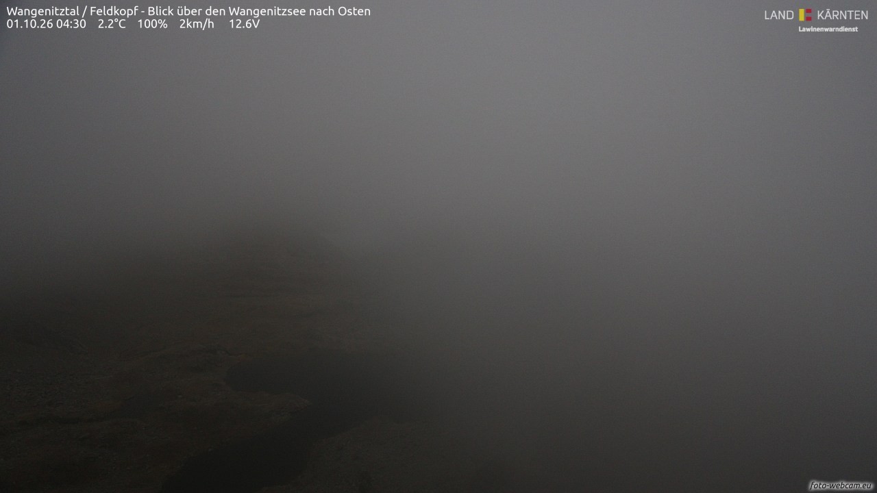 Archiv Foto Webcam Feldkopf - Blick über den Wangenitzsee nach Osten